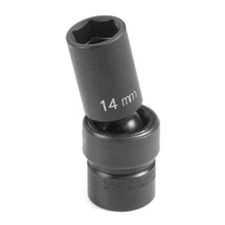 Protectionpro 0.37 in. Drive x 15 mm. 6 Pt Semi-Deep Universal Socket PR2614234